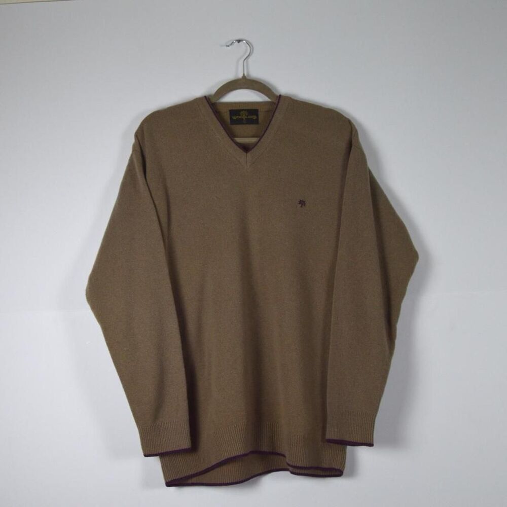 Woodland Men's Brown and Tan Jumper